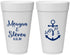Personalized Wedding 20 oz Foam Cups - Monogram Nautical | 414