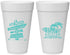 Personalized Wedding 20 oz Foam Cups - Sun Sand Drink In My Hand | 416
