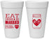 Personalized Wedding 20 oz Foam Cups - Eat Drink Be Married | 417