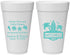 Personalized Wedding 20 oz Foam Cups - Sandy Toes Salty Kisses | 419