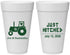 Personalized Wedding 20 oz Foam Cups - Just Hitched Tractor | 429