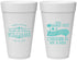 Personalized Wedding 20 oz Foam Cups - Sandy Feet Salty Kisses | 434