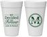 Personalized Wedding 20 oz Foam Cups - Monogram | 435