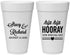 Personalized Wedding 20 oz Foam Cups - Hip Hop Hooray | 436