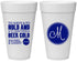 Personalized Wedding 20 oz Foam Cups - Monogrammed | 450