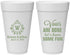 Personalized Wedding 20 oz Foam Cups - Monogrammed | 462
