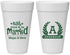 Personalized Wedding 20 oz Foam Cups - Monogram | 464