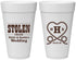 Personalized Wedding 20 oz Foam Cups - Stolen Monogram | 474