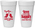 Personalized Wedding 20 oz Foam Cups - Happily Ever After | 480
