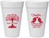 Personalized Wedding 20 oz Foam Cups - Love Birds | 481