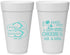 Personalized Wedding 20 oz Foam Cups - Sandy Feet Salty Kisses | 490