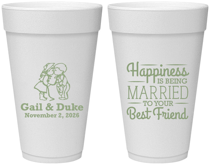 Personalized Wedding 20 oz Foam Cups - Best Friend | 499