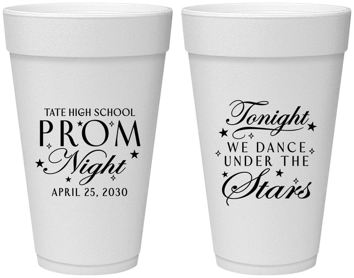 Personalized Prom 20 oz Foam Cups - Tonight We Dance | 50000