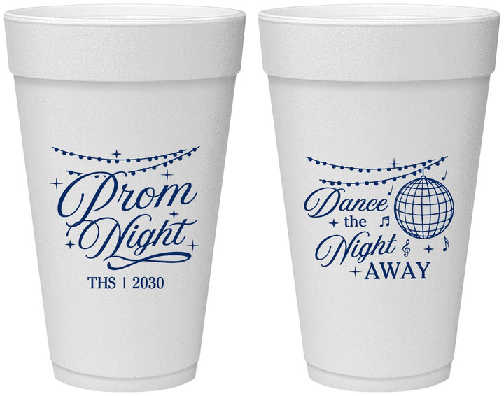 Personalized Prom 20 oz Foam Cups - Dance The Night Away | 50001