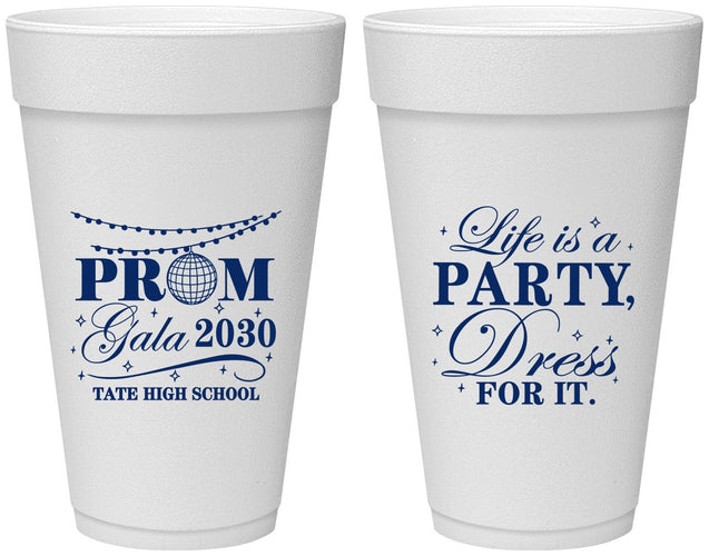 Personalized Prom 20 oz Foam Cups - Lifes A Party | 50002