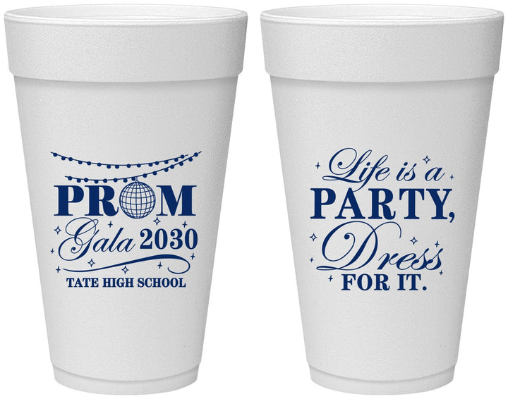 Personalized Prom 20 oz Foam Cups - Lifes A Party | 50002