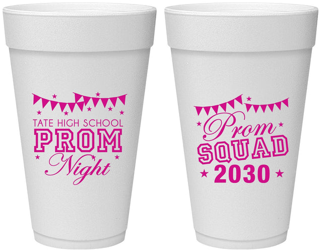 Personalized Prom 20 oz Foam Cups - Squad | 50015