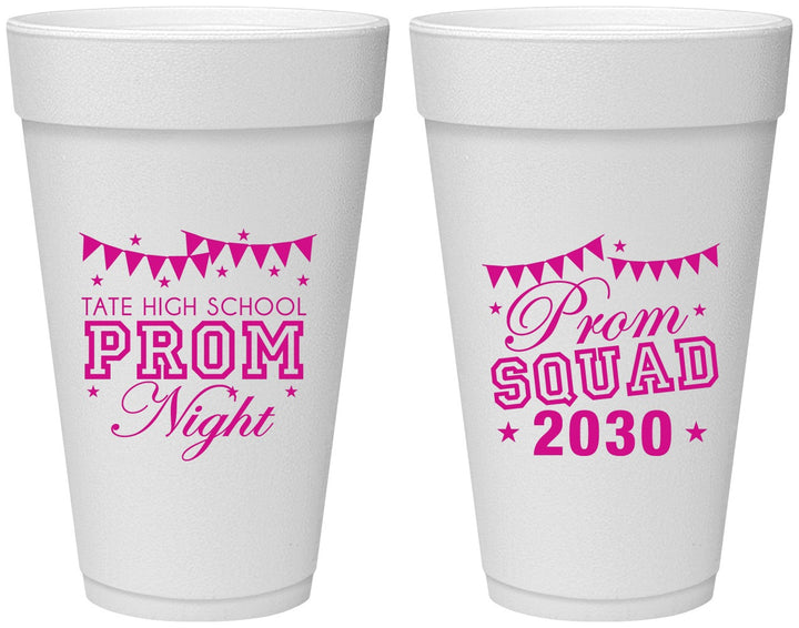 Personalized Prom 20 oz Foam Cups - Squad | 50015