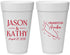 Personalized Wedding 20 oz Foam Cups - Aruba | 504