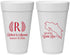 Personalized Wedding 20 oz Foam Cups - Costa Rica | 518