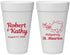 Personalized Wedding 20 oz Foam Cups - St Maarten | 542