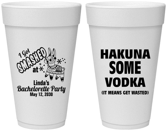 Personalized Bachelorette 20 oz Foam Cups - Mexico Fiesta | 60008