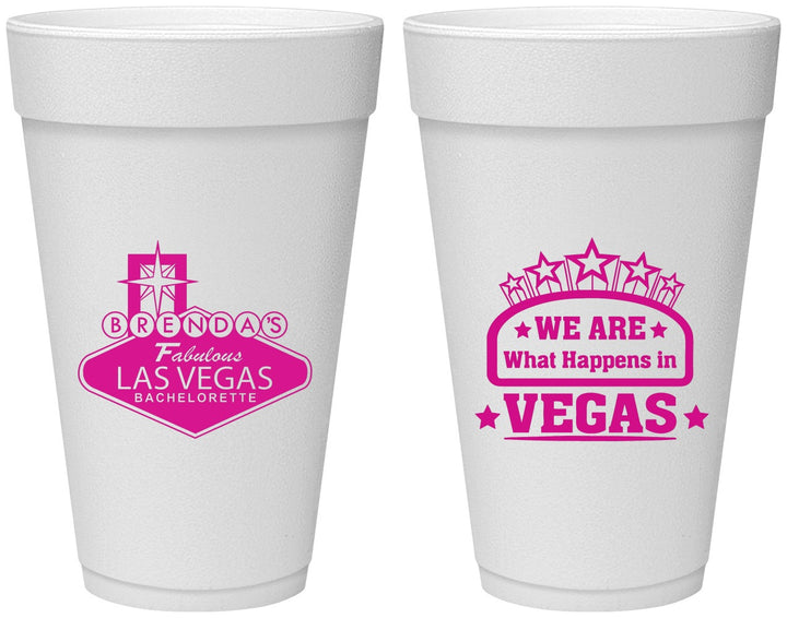 Personalized Bachelorette 20 oz Foam Cups - Las Vegas | 60016