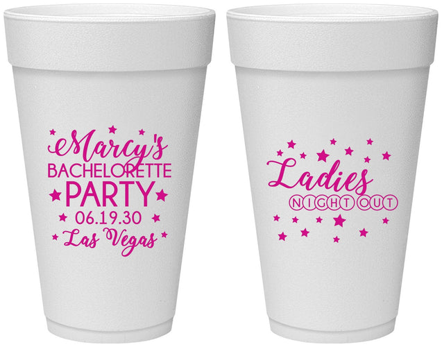 Personalized Bachelorette 20 oz Foam Cups - Ladies Night Out | 60101