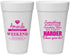 Personalized Bachelorette 20 oz Foam Cups - Something Borrowed | 60131