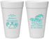 Personalized Bachelorette 20 oz Foam Cups - Sun Sand Drink Hand | 60134