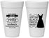Personalized Bachelorette 20 oz Foam Cups - Little Black Dress | 60164