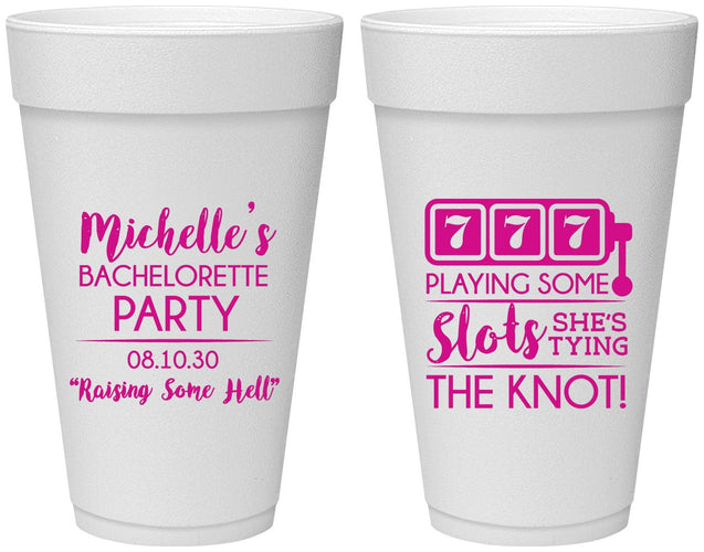 Personalized Bachelorette 20 oz Foam Cups - Las Vegas | 60195