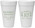 Personalized Anniversary 20 oz Foam Cups - 10th Wedding | 80010