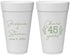 Personalized Anniversary 20 oz Foam Cups - Cheers To 45 Years | 80026