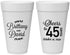 Personalized Anniversary 20 oz Foam Cups - Cheers To 45 Years | 80036
