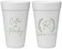 Personalized Wedding 20 oz Foam Cups - Monogram | 803