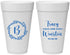 Personalized Wedding 20 oz Foam Cups - Monogram | 804