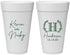 Personalized Wedding 20 oz Foam Cups - Monogram | 805