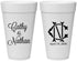Personalized Wedding 20 oz Foam Cups - Two Letter Monogram | 807