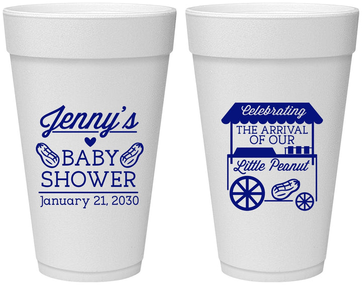 Personalized Baby Shower 20 oz Foam Cups - Little Peanut | 90030