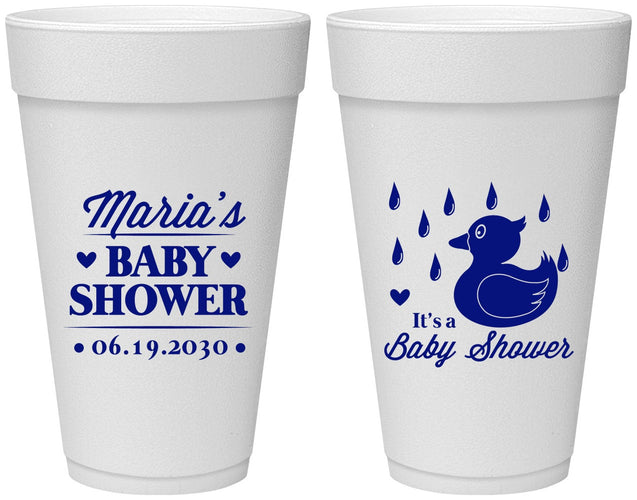 Personalized Baby Shower 20 oz Foam Cups - Duckling | 90047