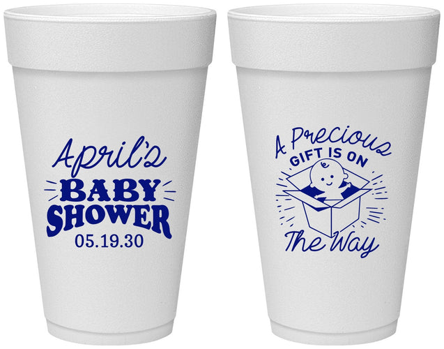 Personalized Baby Shower 20 oz Foam Cups - Precious Gift | 90057