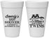 Personalized Baby Shower 20 oz Foam Cups - Twins Baby Owls | 90074