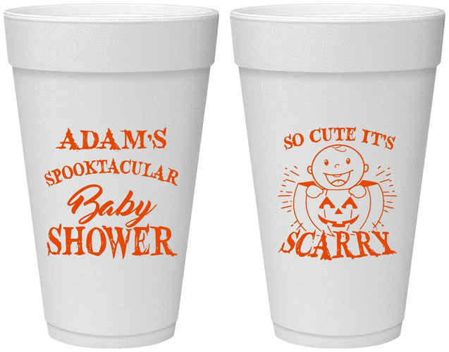 Personalized Baby Shower 20 oz Foam Cups - So Cute Halloween | 90088