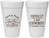 Personalized Baby Shower 20 oz Foam Cups - New Cowboy | 90104