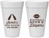 Personalized Baby Shower 20 oz Foam Cups - Football Beer Diapers | 90148