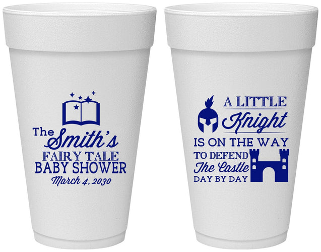 Personalized Baby Shower 20 oz Foam Cups - Little Knight | 90175