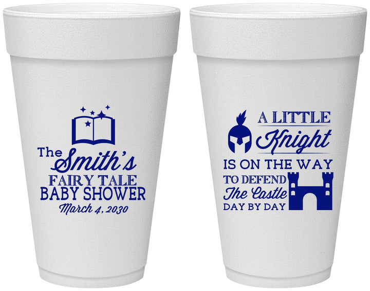 Personalized Baby Shower 20 oz Foam Cups - Little Knight | 90175