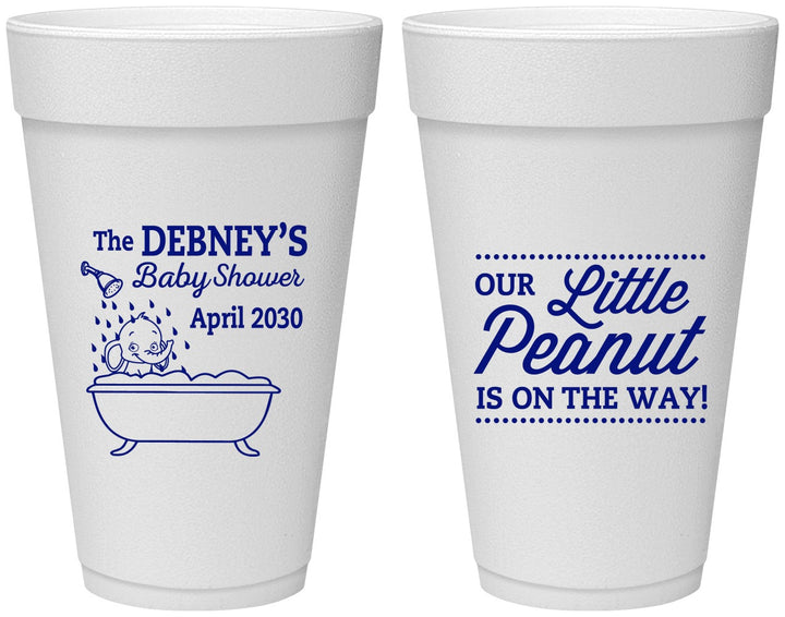 Personalized Baby Shower 20 oz Foam Cups - Little Peanut | 90180