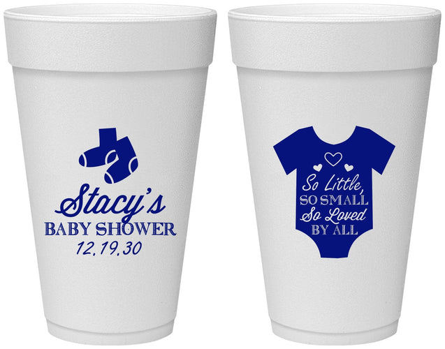 Personalized Baby Shower 20 oz Foam Cups - Loved By All | 90188